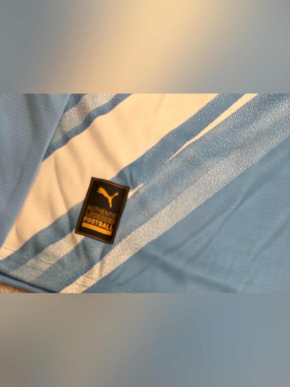 Puma Authentic Manchester City Home 2025/2026 780338-01 Blue Jersey Men's Sz: L - Picture 5 of 8